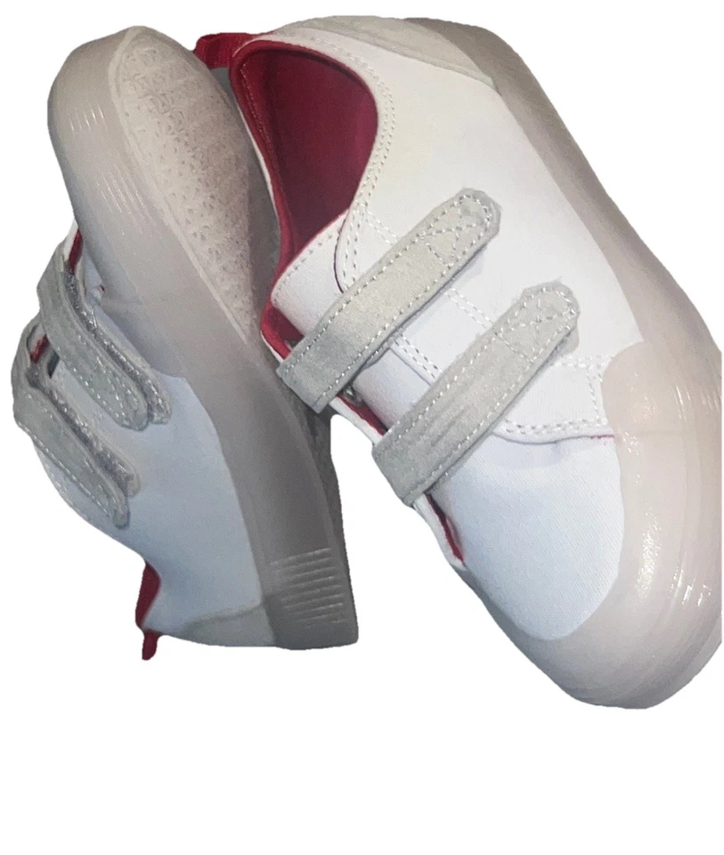 TUCKER + TATE Size 12 Sneakers Slip On Red White Grey Clear Back To School - Изображение 2 из 4