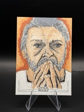 Marketplace image: 2025 Topps Chrome Star Wars Kino Loy Sketch Silver Foil  1/1 Sir Edmund Duke!