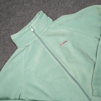 Columbia Sportswear Company Fleece Jacket Light Green XL Made in Vietnam