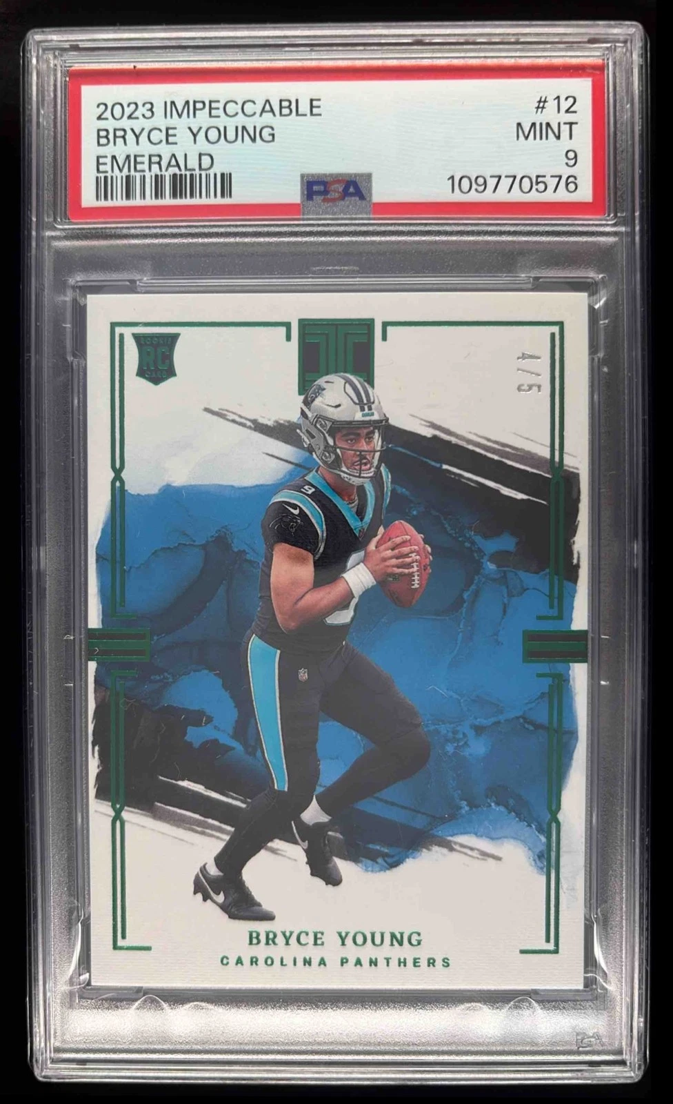 Bryce Young Panini Impeccable #12 Emerald