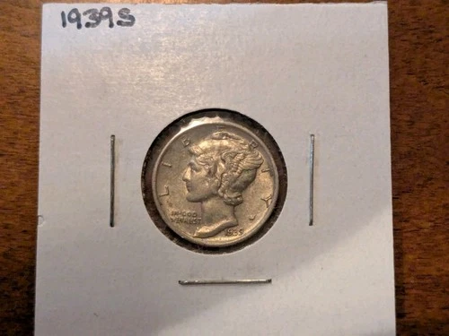 1939S Mercury Dime $0.10 90% Silver Extremely Fine XF