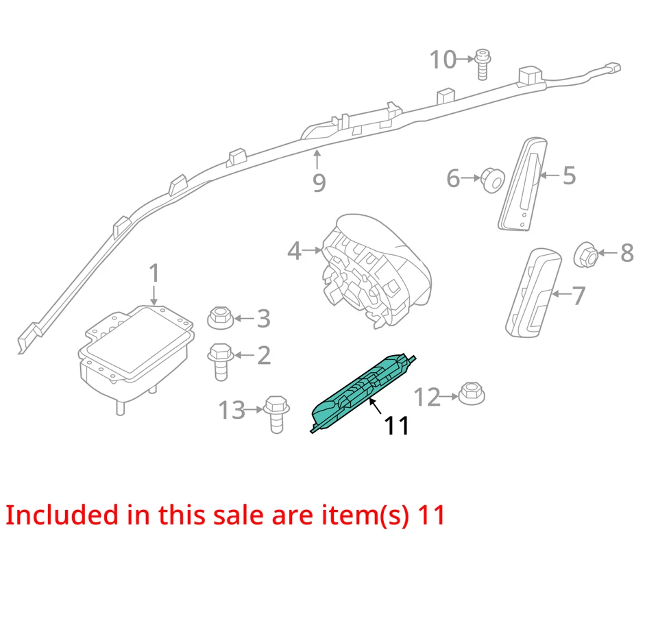 2016-2019 Mercedes-Benz GLE Class LH Driver Knee Airbag OEM - Image 4 of 4