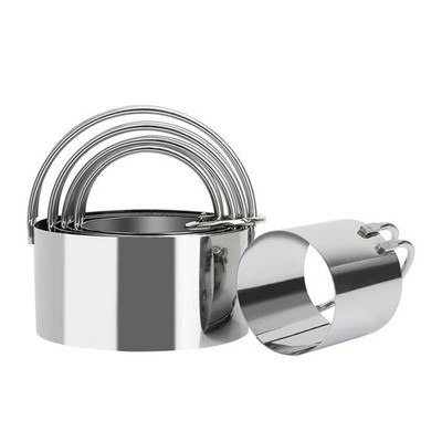 5-teiliges Edelstahl Cookie Cutter Set mit Griff Cookie Form Backwerkzeug