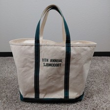 Vintage 80s LL Bean Boat And Tote Bag L/XL Zip Top Freeport Maine USA Handles