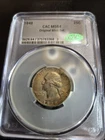 1948-P CAC GRADED MS64 Washington Silver Quarter Mint Set Coin with Light Toning