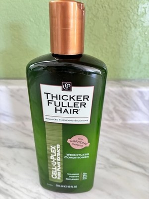 Thicker Fuller Hair Shampoo Cell-U-Plex w/ Caffeine Revitalizing for Hair 12oz