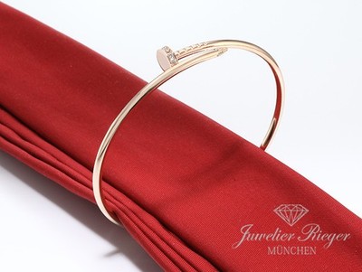 Cartier Armreif Juste un Clou SM Rosegold 750 Größe 16 2020 Diamanten Gold Damen