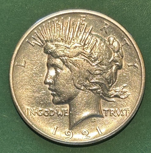 1921 High Relief Peace Dollar XF/AU Details CLEANED