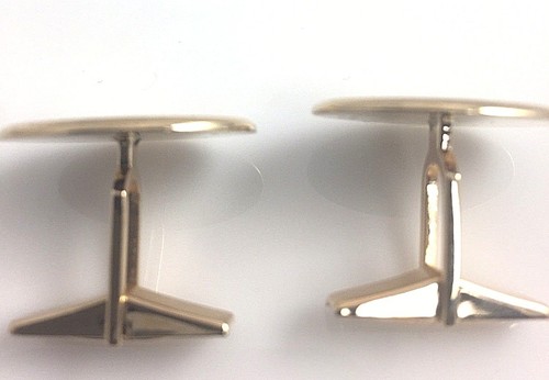 Gemelos de zafiro azul ovalados oro amarillo auténtico Tiffany & Co.14k 585 - Imagen 5 de 9