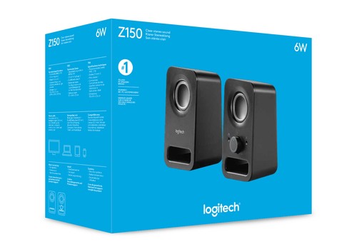 PC Lautsprecher Boxen Logitech Z150 Stationäre 3.5 mm Klinke Stereo Speaker HiFi - Bild 4 von 4