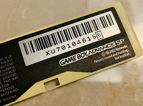 Game Boy Advance SP [GBA SP] AGS-001 Model Foil Sticker