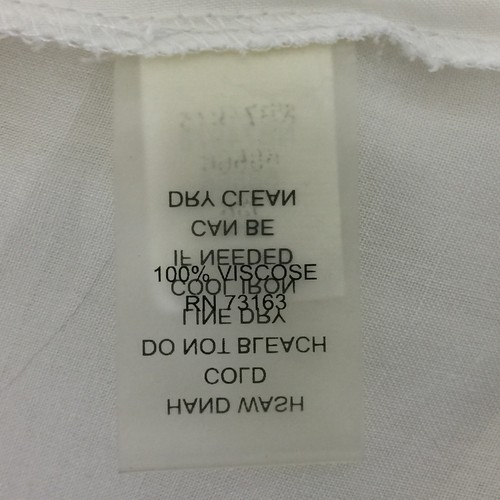 Spense Top LARGE White Drape Wrap Front Blouse Long Sl Cuff Keyhole Back Work LN - Picture 6 of 6