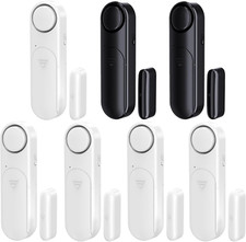 Window and Door Alarm When Opened 7 Pack, 5White 2Black for Kids Safety/Home S