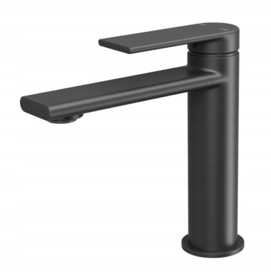 Badezimmer Spüle Wasserhahn schwarz Waschbecken Wasserhahn Messing Mixer Garderobe Einzelhebel schmal 267