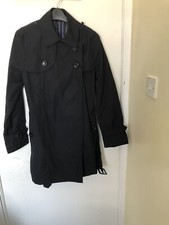 Full Circle Mid Length Belted Coat, Cotton & Polyester, Back Split, Lined, S12