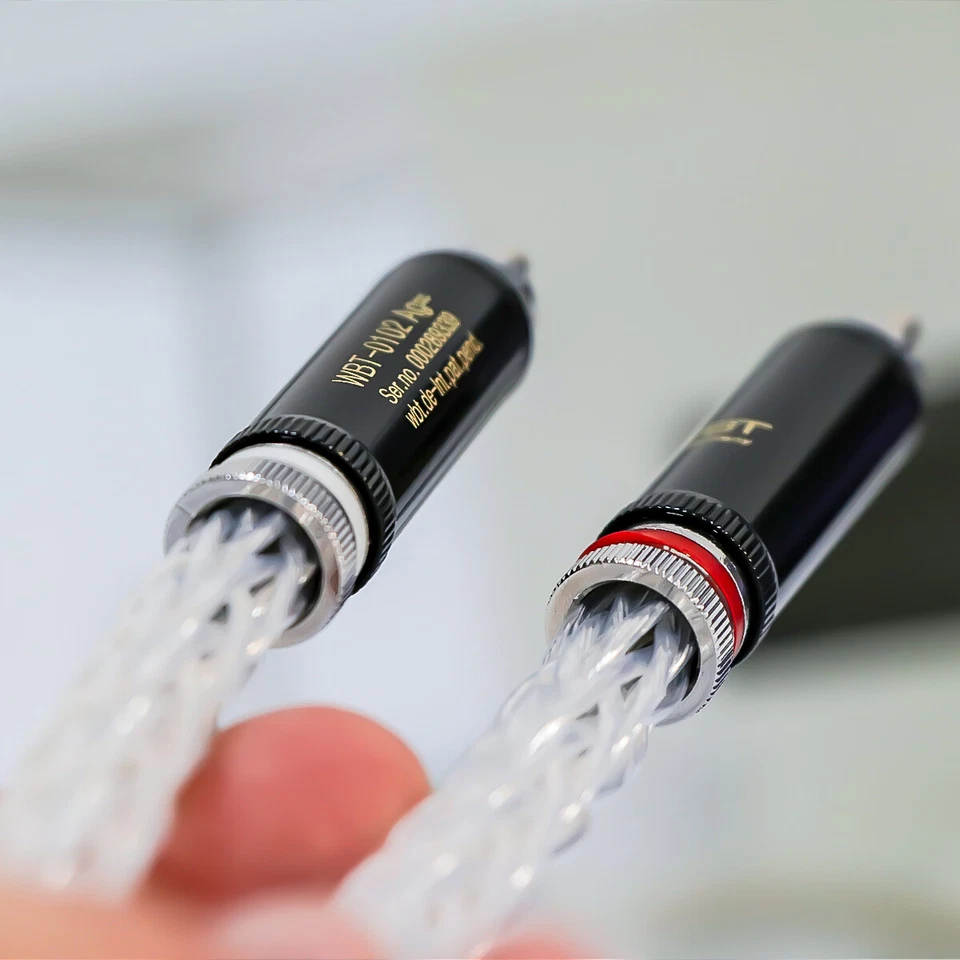 Пара HiFi аудио RCA кабель посеребренный штепсельная вилка Varistrand OCC сигнал провод соединение - Изображение 4 из 4