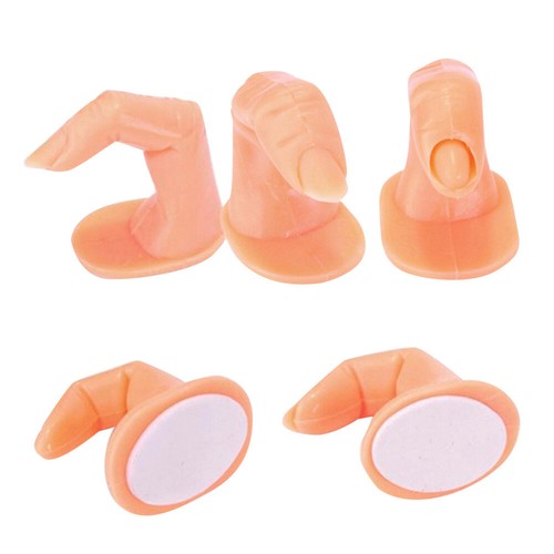 Salon Reusable Silicone Mannequin Fingers Manicure Fake Model Nail Hand Tool