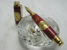 GORGEOUS HIGH QUALITY HANDMADE VIRAGE WATCH PARTS DARK RED ACRYLIC RB PEN