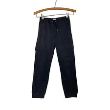 Boys Old Navy Drawstring Cargo Jogger Pants Black Size M 8 