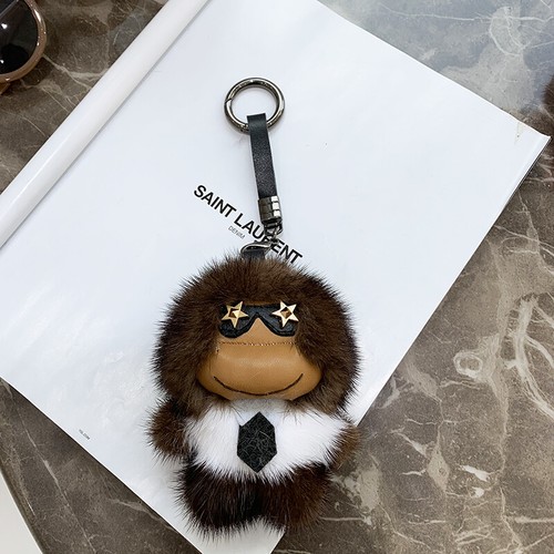 Cute Real Mink Fur Monkey Toy Gift Keyring Bag Charm Car Phone Pendant Keychain - Picture 12 of 16