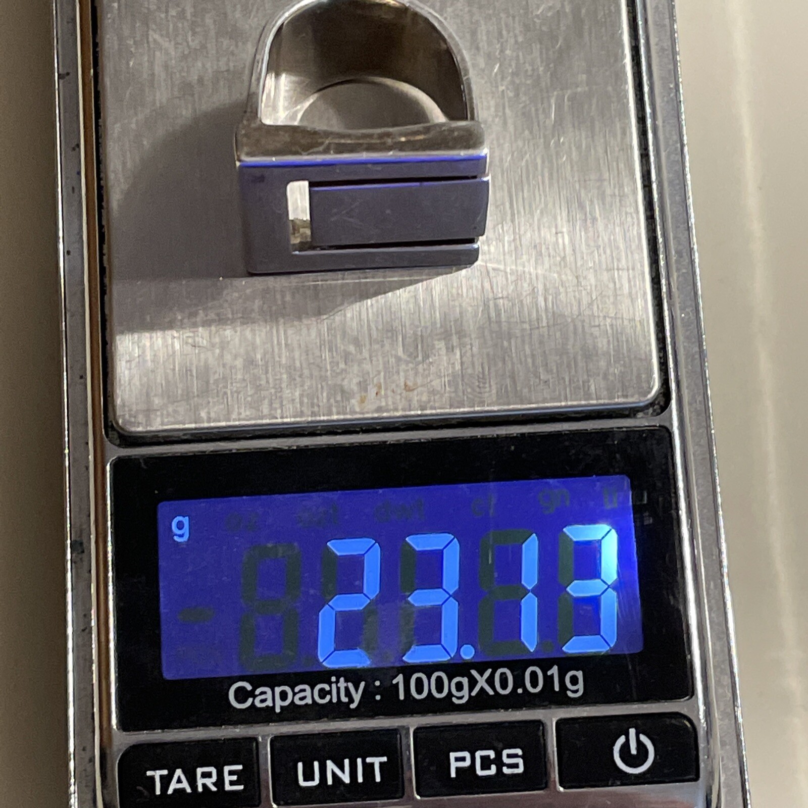 Big statement ring silver, square geometric ring,… - image 8