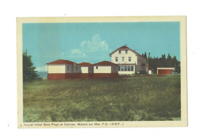 Postcards Vintage (1) PQ, NBP, Canada Nouval Hotel Belle Plage at Cabines UP(512