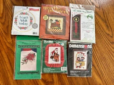 Lot Of 6 Vintage NEW Needlework & Hand Craft Kits Dimensions Bucilla Sunset 