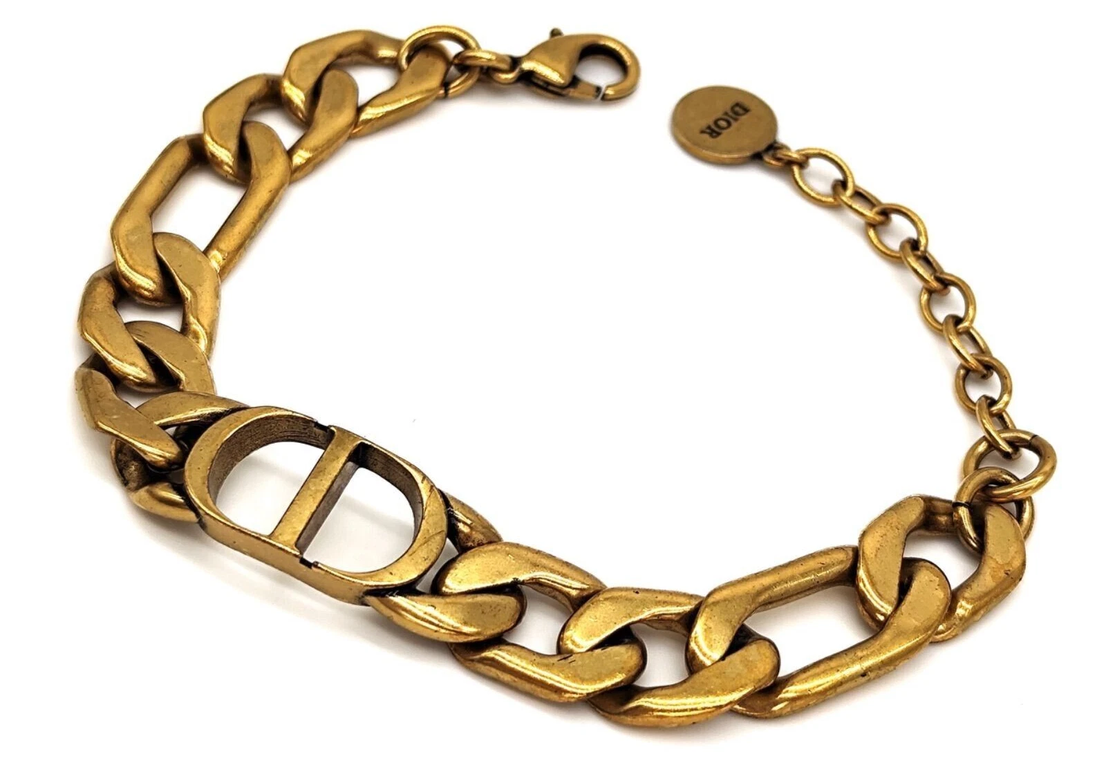 Bracelet Christian Dior 30 Montaigne métal doré avec sacoche de rangement
