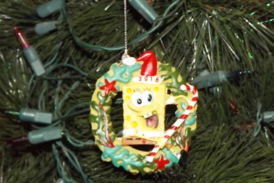 🎅🏽 RARE 2016 SPONGEBOB SQUAREPANTS WITH SANTA HAT IN WREATH