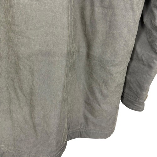 LL Bean Mens Wool Lined Barn Jacket Chore Coat Olive Green Winter Parka sz L - Picture 11 of 17