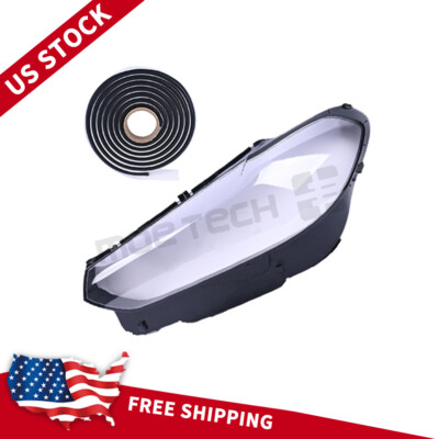 Driver left side Headlight Lens Clear Cover+Sealant For BMW X3 X4 2022-24 1Pcs