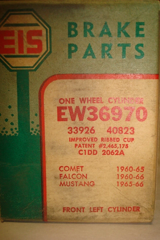 Mustang 1965-66 6 rueda delantera izquierda cilindro reemplaza ford c1dd-2062-a eis ew36970 Foto 2 de 2