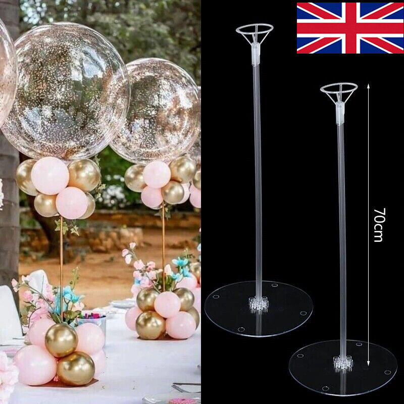 50 ballonstokken, Bobo-standaard, 32 cm, transparante staven met