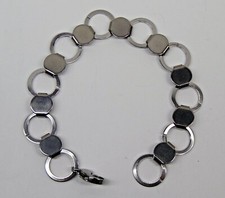 BRACELET BLANKS Forms  Stainless Steel 9 Round Disks 10 Flat connecting Loop
