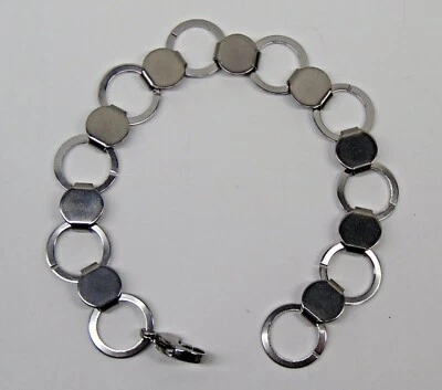 ARMBAND ROHLINGE Formen ~ Edelstahl 9 runde Scheiben +10 flache Verbindungsschlaufe - Bild 1 von 4