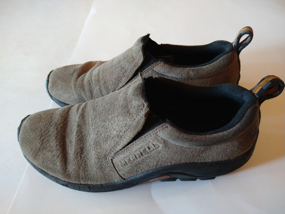 Merrell Gunsmoke (gray/brown) Jungle Moc Suede Slip-On Shoes. Sz. 10 Merrell Jungle Moc Gunsmoke Brown Suede Womens Sz 9 Loafers  main image 2