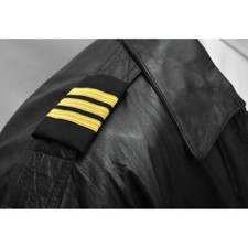 Aero Phoenix Professional Pilot Epaulets - Three Metallic Gold Bars - Velcros