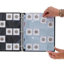 2x2 Coin Flips Pages 50 BCW Laser Weld Sheets For 3 Ring Album PVC Free Storage