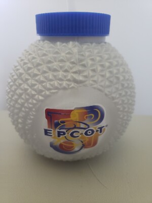   EPCOT DISNEY PARKS SILVER BALL SIPPER SPACE SHIP EARTH CUP & STRAW COKE BRAND
