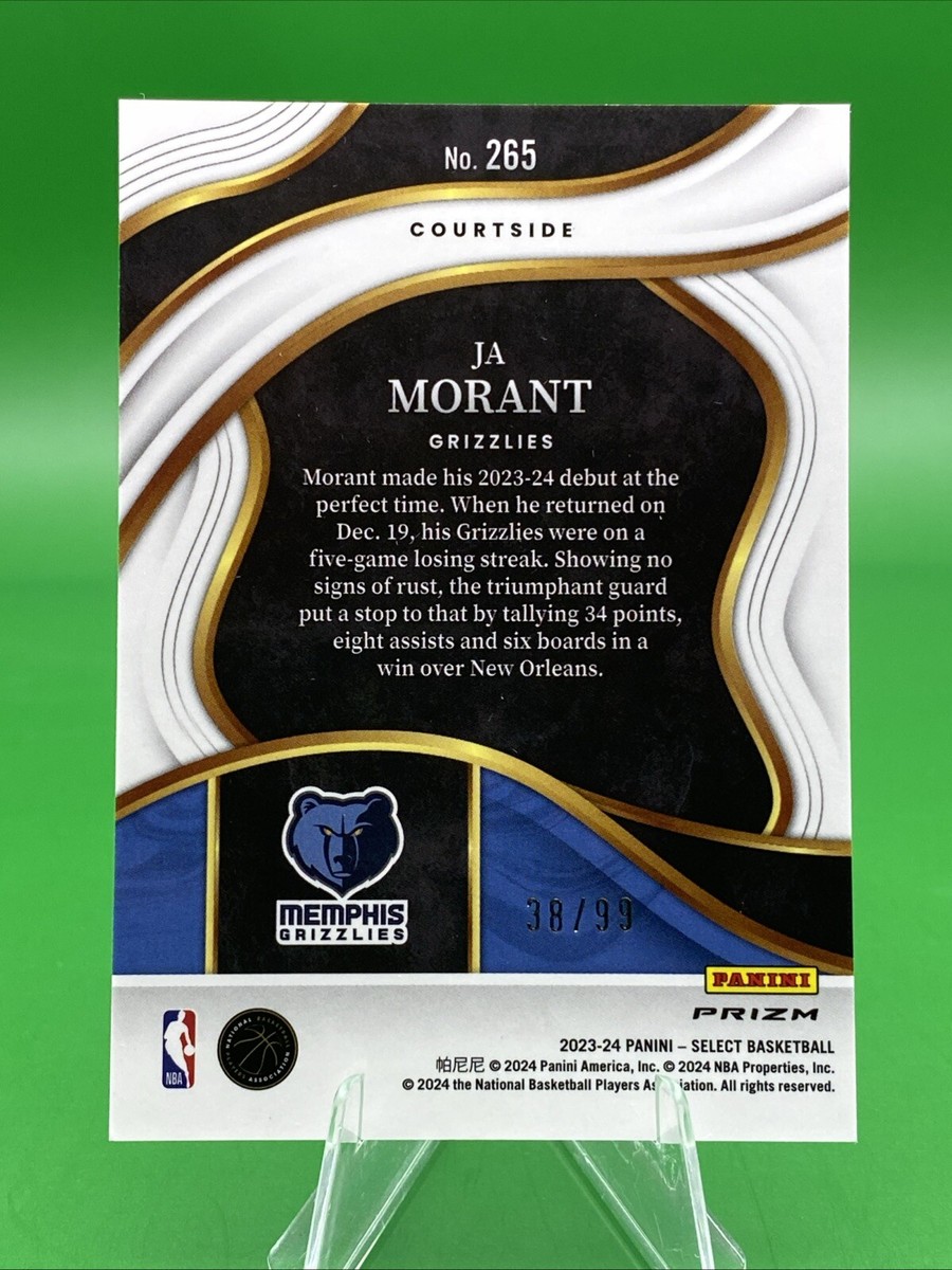 🔷 #38/99 2023-24 Panini Select Ja Morant Tectonic Blue