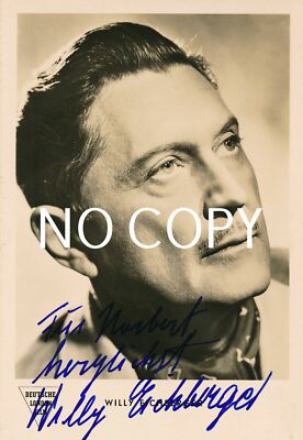 100% original autograph card autographed Willy Eichberger C1.22