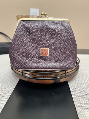 Dooney Bourke Pebble Grain Large Framed Purse Burgundy