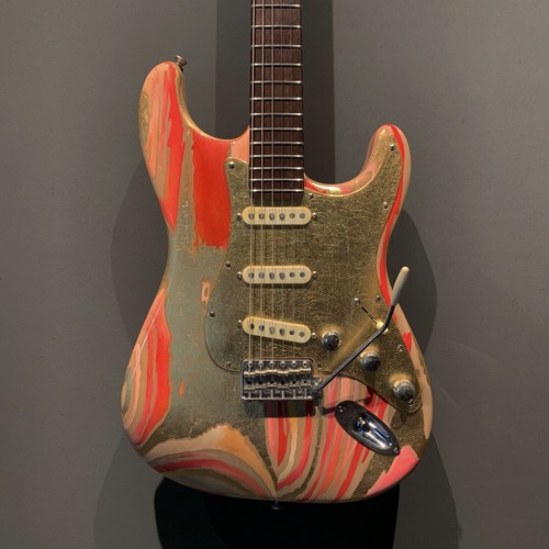 FRANCHIN Mercury guitar Wood Grain Paint/Metallic Leaf S-type *MADE TO ORDER - Picture 4 of 11