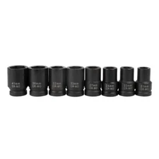 Martins Industries Impulse 1" Drive Metric Impact Socket Set, Cr-Mo, 8-pc