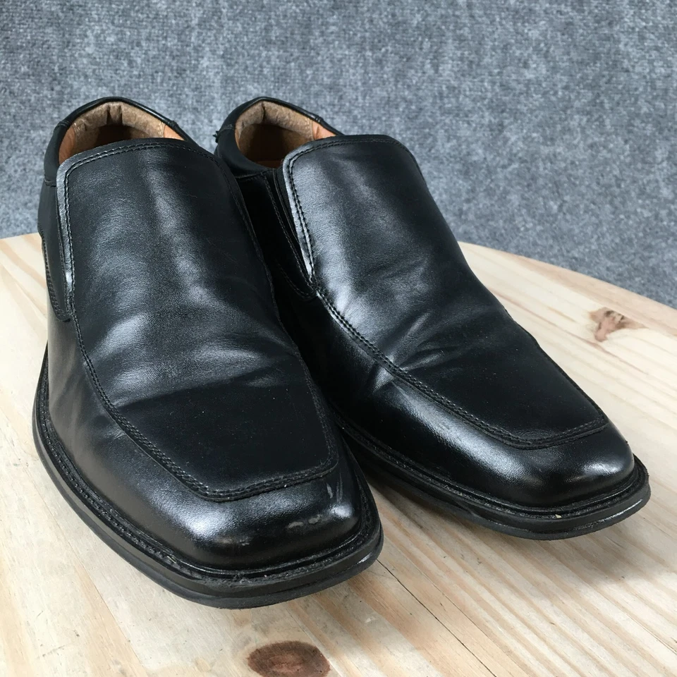 Mocasín de vestir George Shoes para hombre 10 Dominic cuero negro punta cuadrada MNGE22GN001 Foto 3 de 4