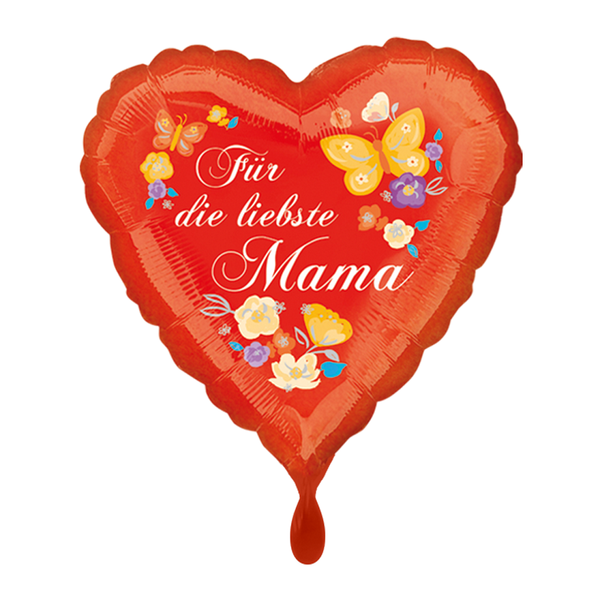 FüR Die Liebste Mama Herz Folienballon Muttertag Heliumballon 43Cm 17 Inch-image
