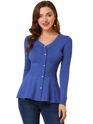 peplum top with cardigan