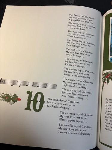 The Twelve Days of Christmas BOOK 1977 Stamps Christmas Island Limited - Picture 20 of 24