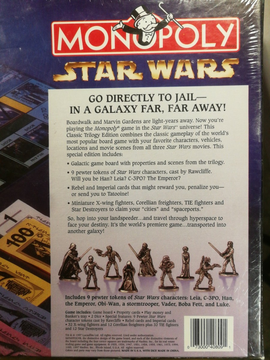 STAR WARS MONOPOLY Classic Trilogy Edition - Sealed New