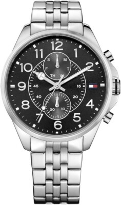 Tommy Hilfiger Silber Herren Multi Zifferblatt Uhr Modell 1791276 Brandneu & Originalverpackt